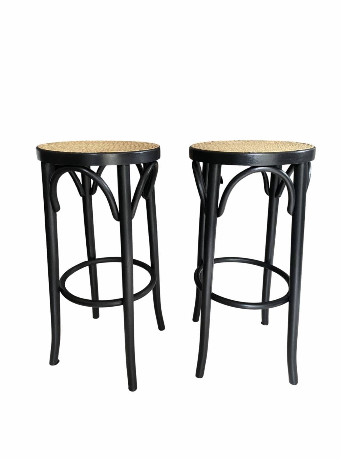 Vintage caned bar stools