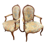 Pair of Louis XV period armchairs