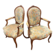 Paire de fauteuils d'époque Louis XV