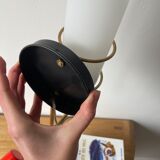 Opaline and brass wall lamp