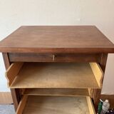 Small curtain filing cabinet.