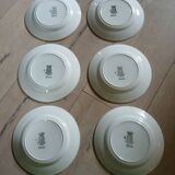 6 assiettes à dessert anciennes Saint Amand