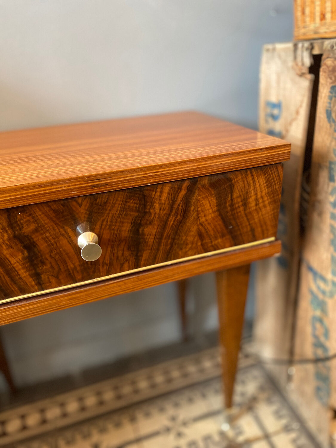 Small vintage bedside table from the 1960s.