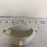 Old white porcelain saucière Fat Maigre