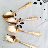 Golden teaspoons, vintage 70s