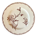 Lunéville earthenware dessert plate, Marguerite model.