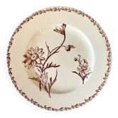 Dessert plate in Lunéville earthenware, Marguerite model.