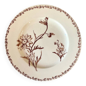 Lunéville earthenware dessert plate, Marguerite model.