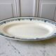 large oval dish in Terre de Fer Longwy model Bellanger late 19th century