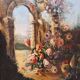 Nature morte antique, huile sur toile, Italie, 19e siècle