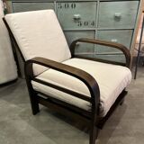 Multi-position relaxation armchair from the 1930s/40s in teak.