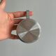 set of 4 stackable stainless steel coffee cups with saucers