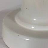 Lampe de table vintage en aluminium et verre à bulles pressées