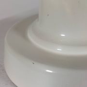 Vintage table lamp in aluminium and pressed bubble glass.