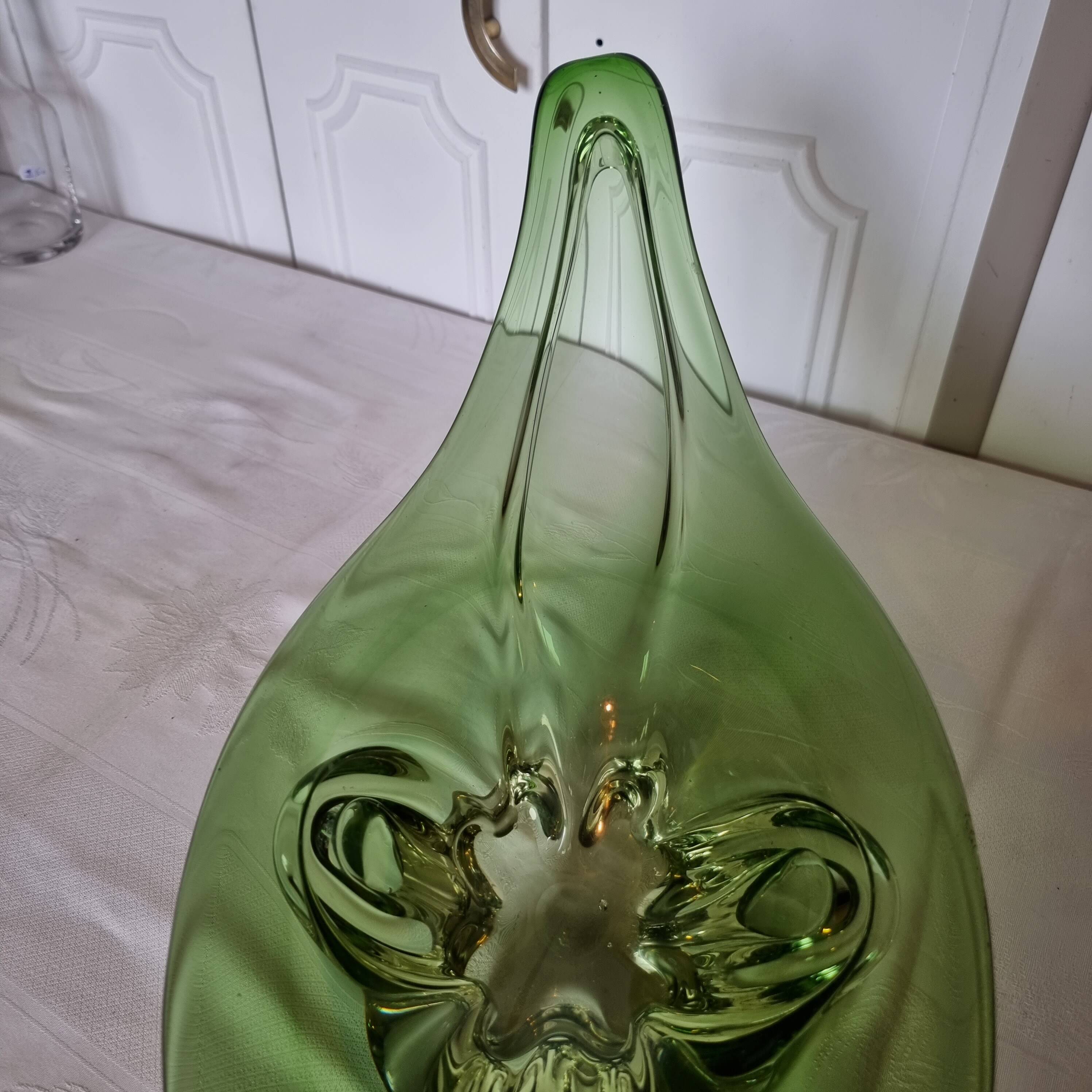 Superbe grand centre de table vintage en verre soufflé de Murano, Italie, a