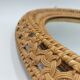 Oval rattan mirror