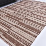 215x300 cm orange beige wool kilim rug, 7x10 terracota kilim rug.