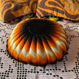 Vintage knitted cushion