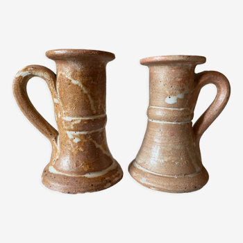 Bougeoirs en grès
