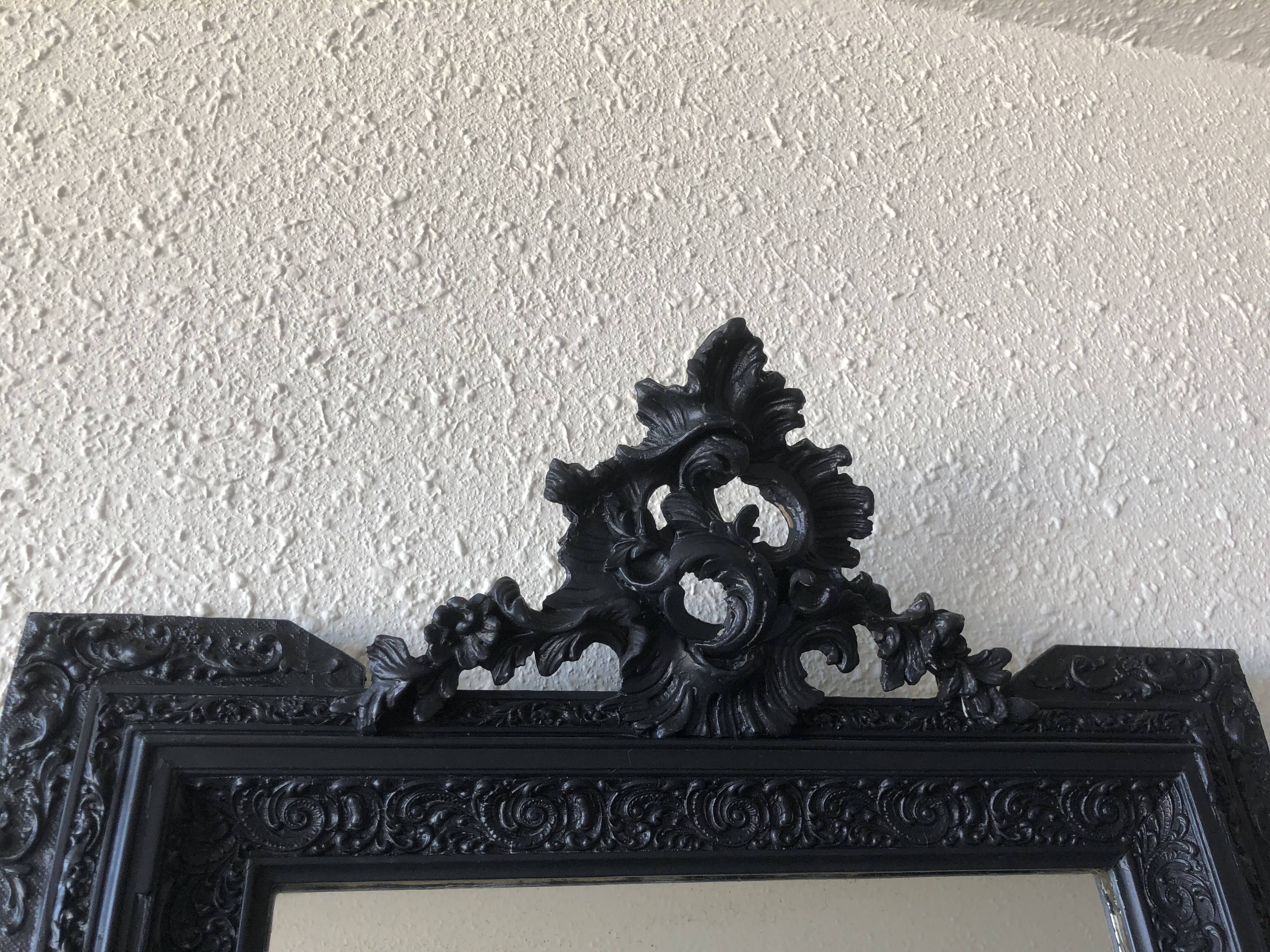 Old black patina mirror  65x96cm