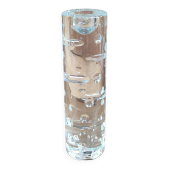 Bougeoir cristal bullé JG Durand