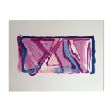 Bram van velde, "monographie rose", 1979. lithographie originale