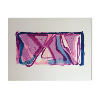 Bram van Velde, "Pink Monograph", 1979. Original lithograph