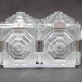 1970s Brutalist Wall Glass Light by Kamenicky Senov, Czechoslovakia