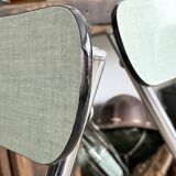 Set of 3 green Formica chairs