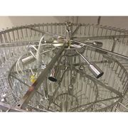 Set of 2 Clear Triedro Murano Glass Chandelier in Venini Style