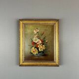 Oil on Canvas Painting Floral Still Life, French School, Paris, Early