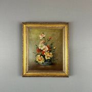 Oil on Canvas Painting Floral Still Life, French School, Paris, Early