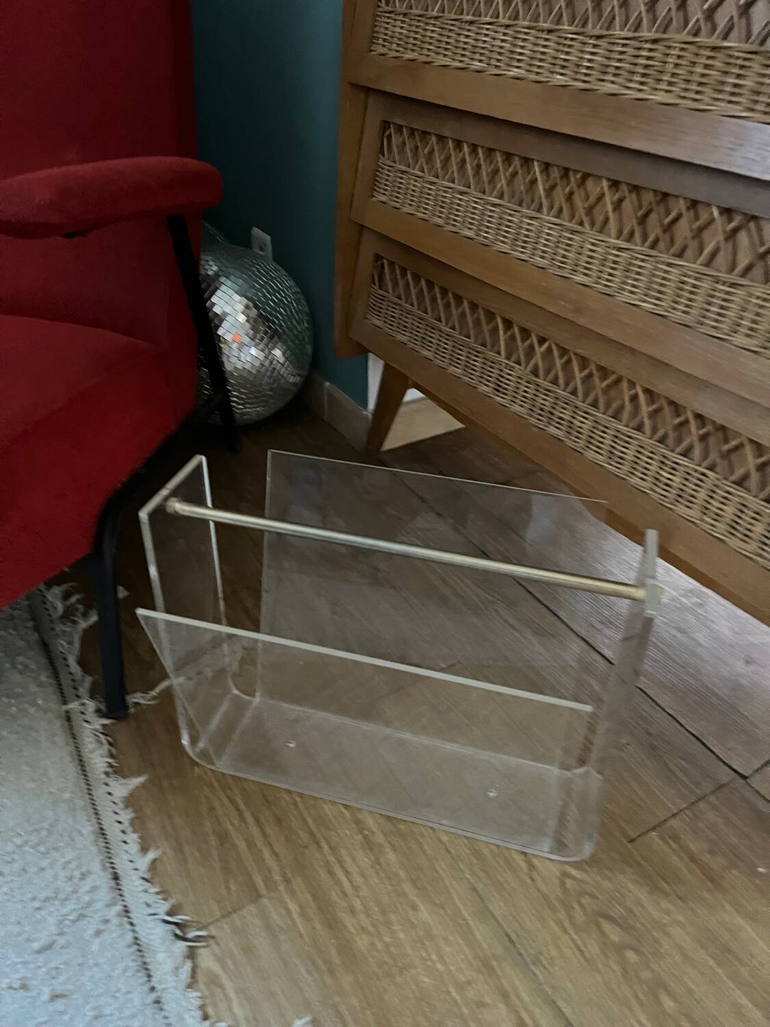 Magazine rack by David Lange for Roche Bobois 70's