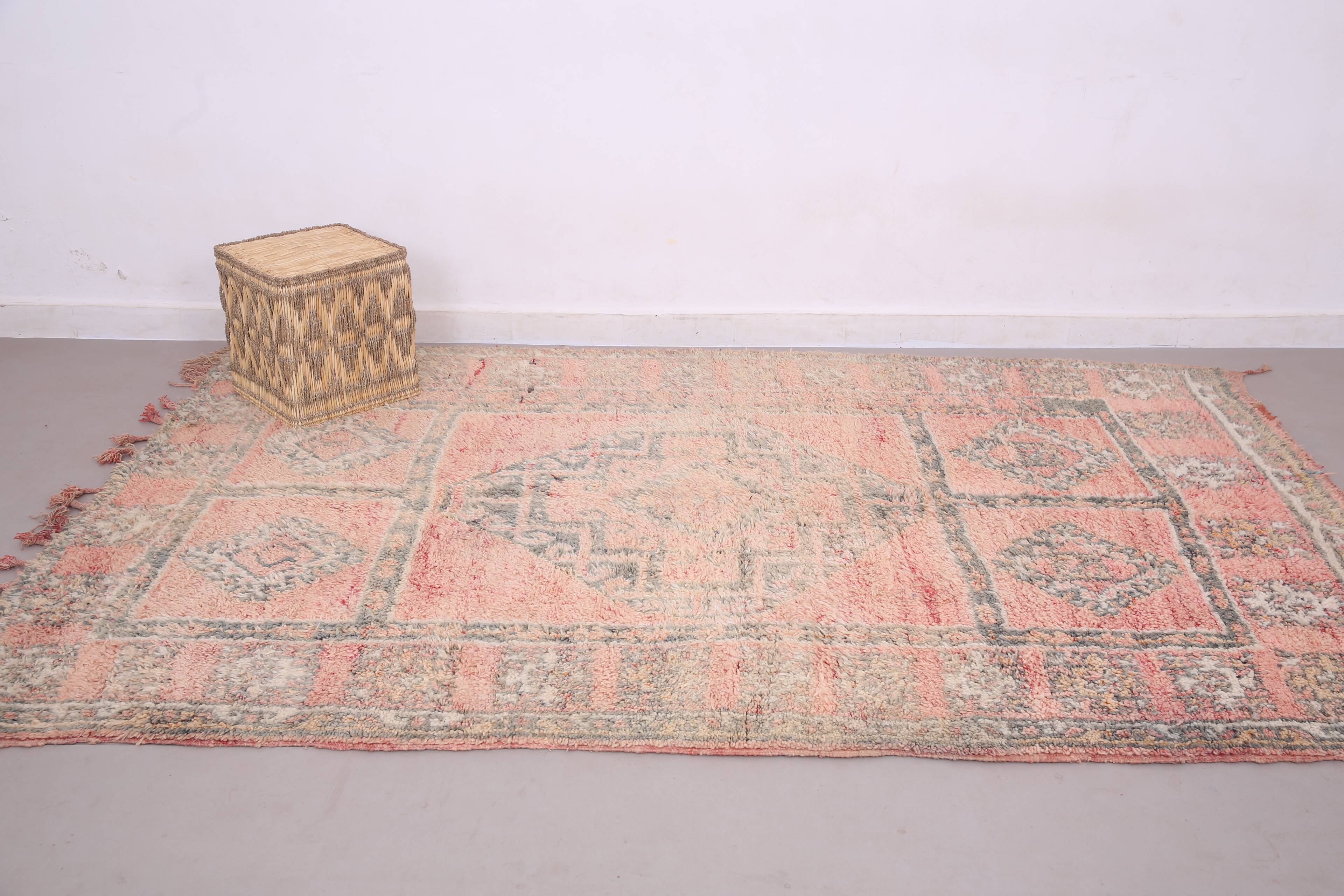 Vintage Boujaad Moroccan Rug 188 x 281 cm – Handmade All Wool Berber Carpet