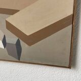 Abstract construction site work canvas