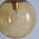 Suspension globe glass smokes amber bubble Peill & Putzler space age