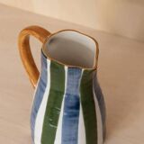 Hand painted ceramic pitcher