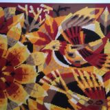 Jc bissery vintage tapestry 1960 signed and numbered