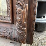 Large carved wooden mirror