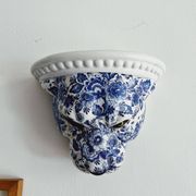 Étagère murale Panther en céramique bleu Delft