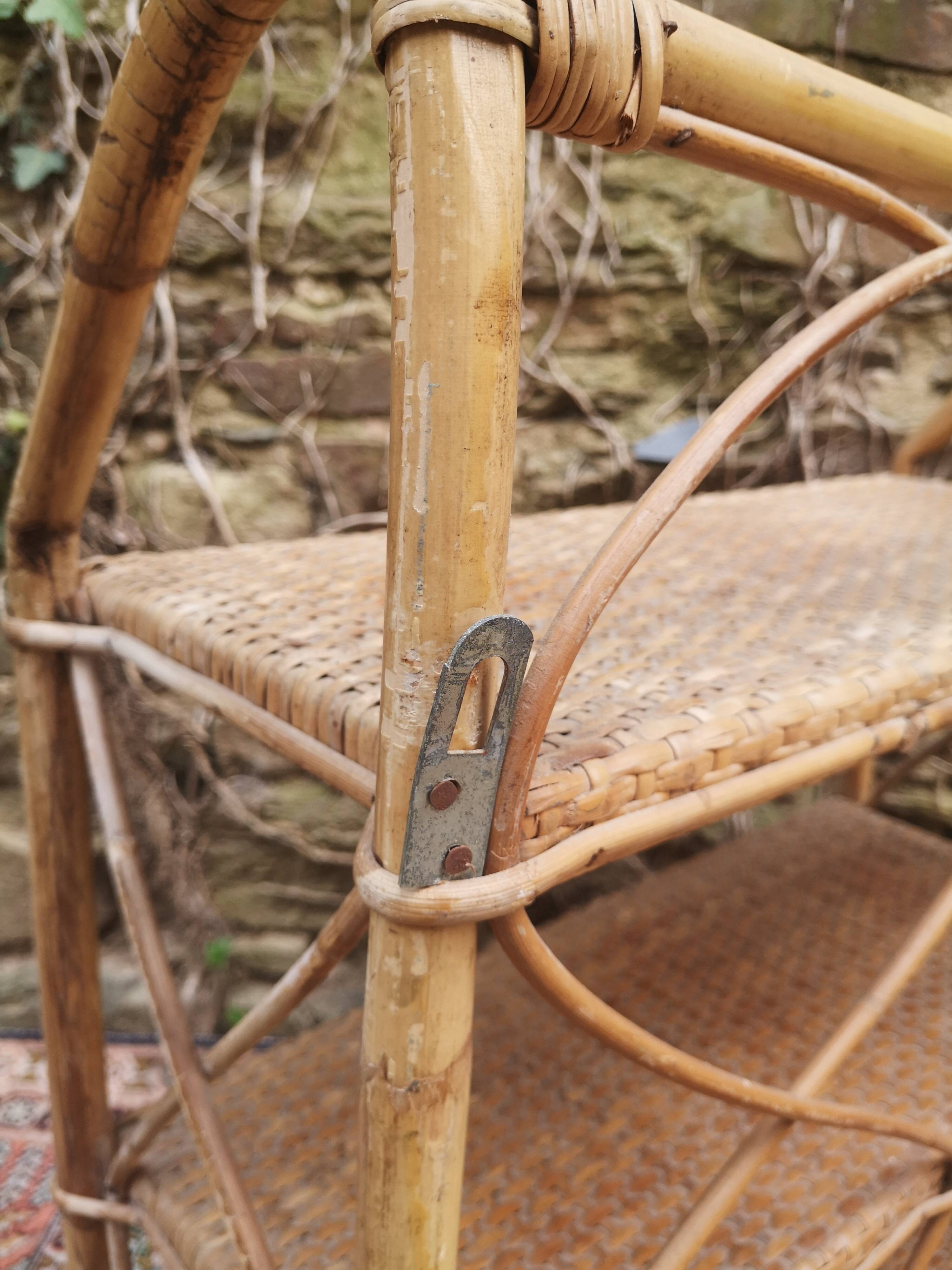 Rattan shelf