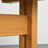 Solid pine table, Les Arcs, France.