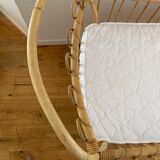 Vintage rattan cradle