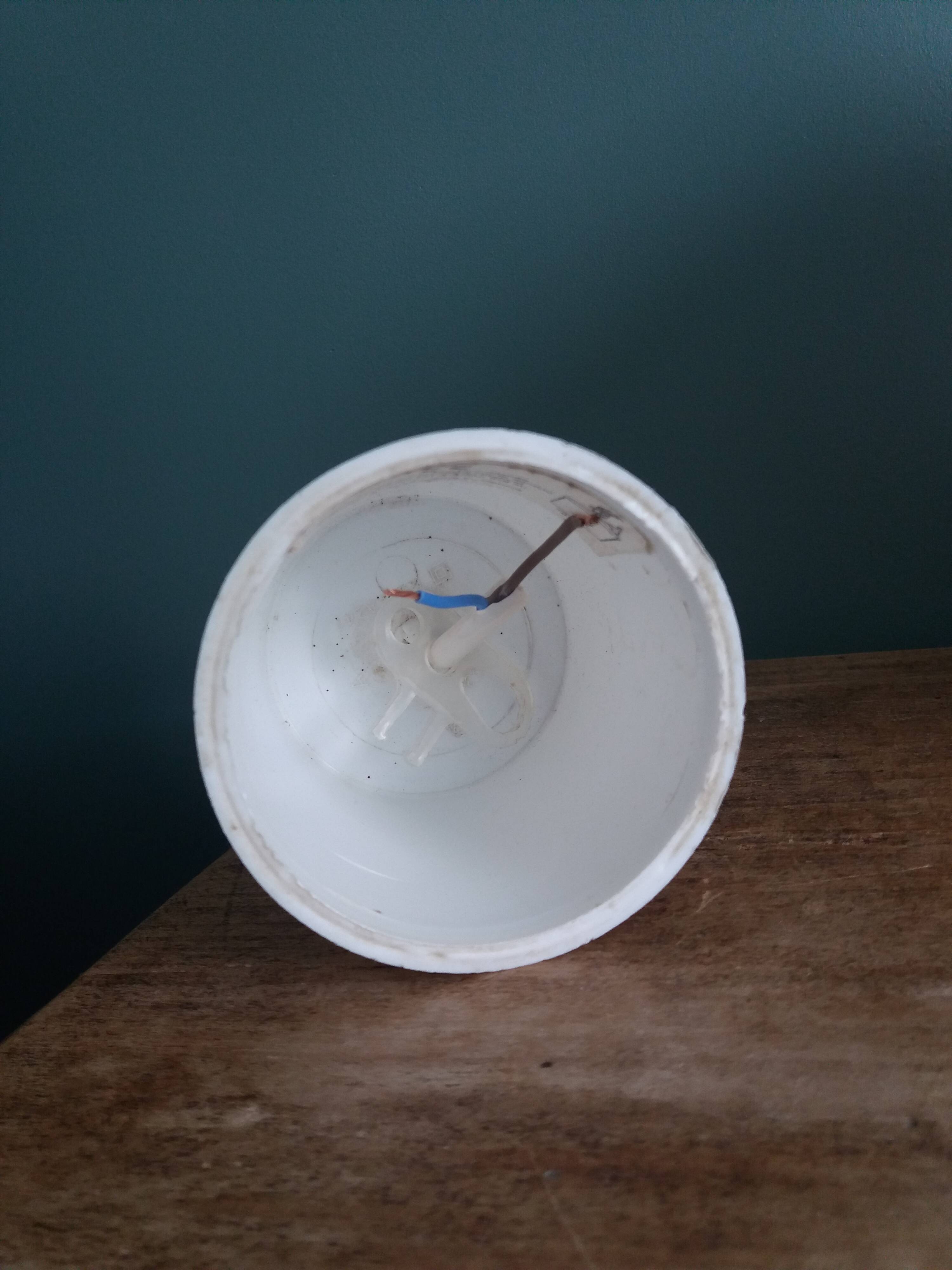 Pendant lamp with glass shade