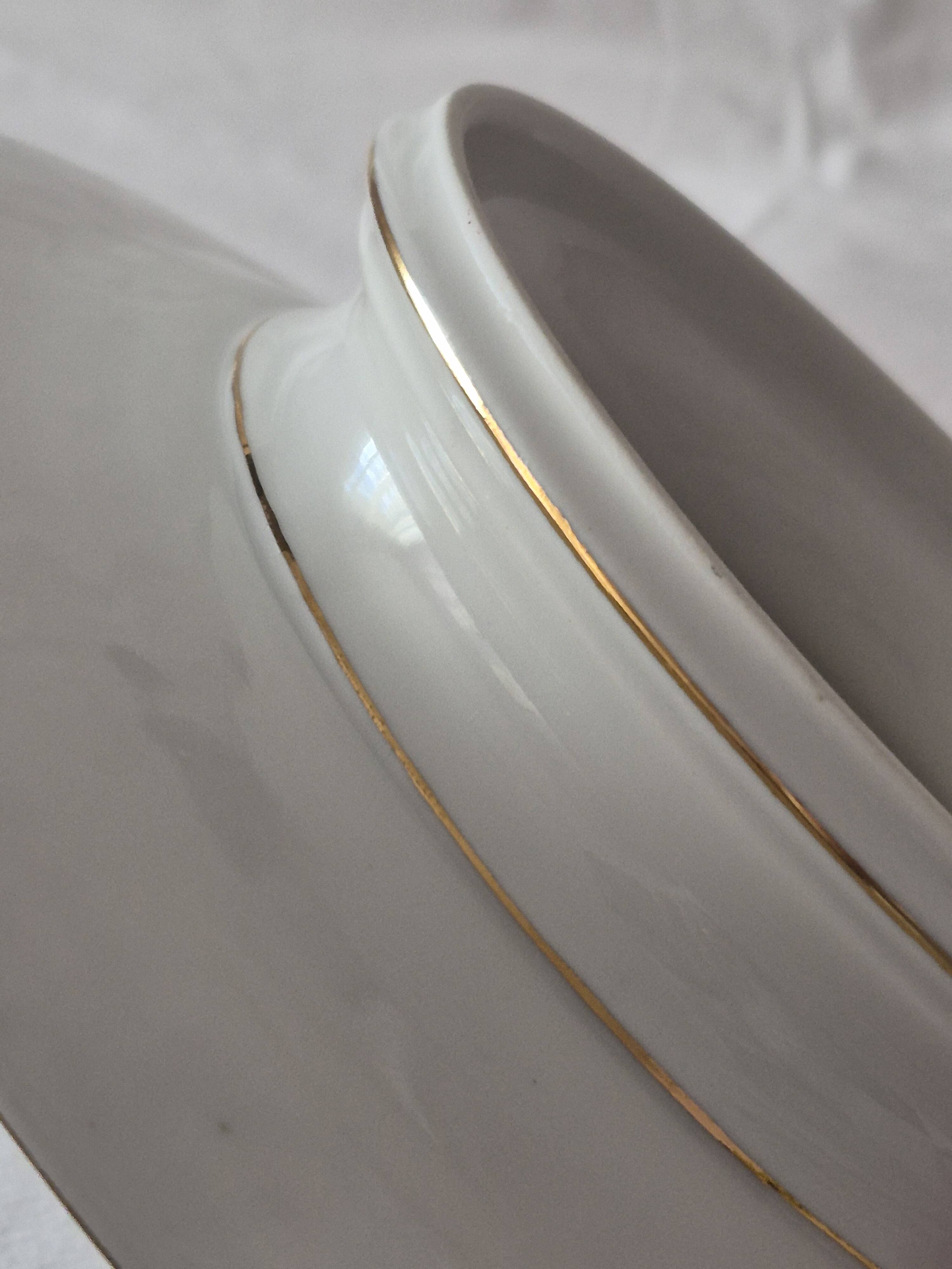 Dish on Pedestal Art Deco, Limoges porcelain, André François, A569