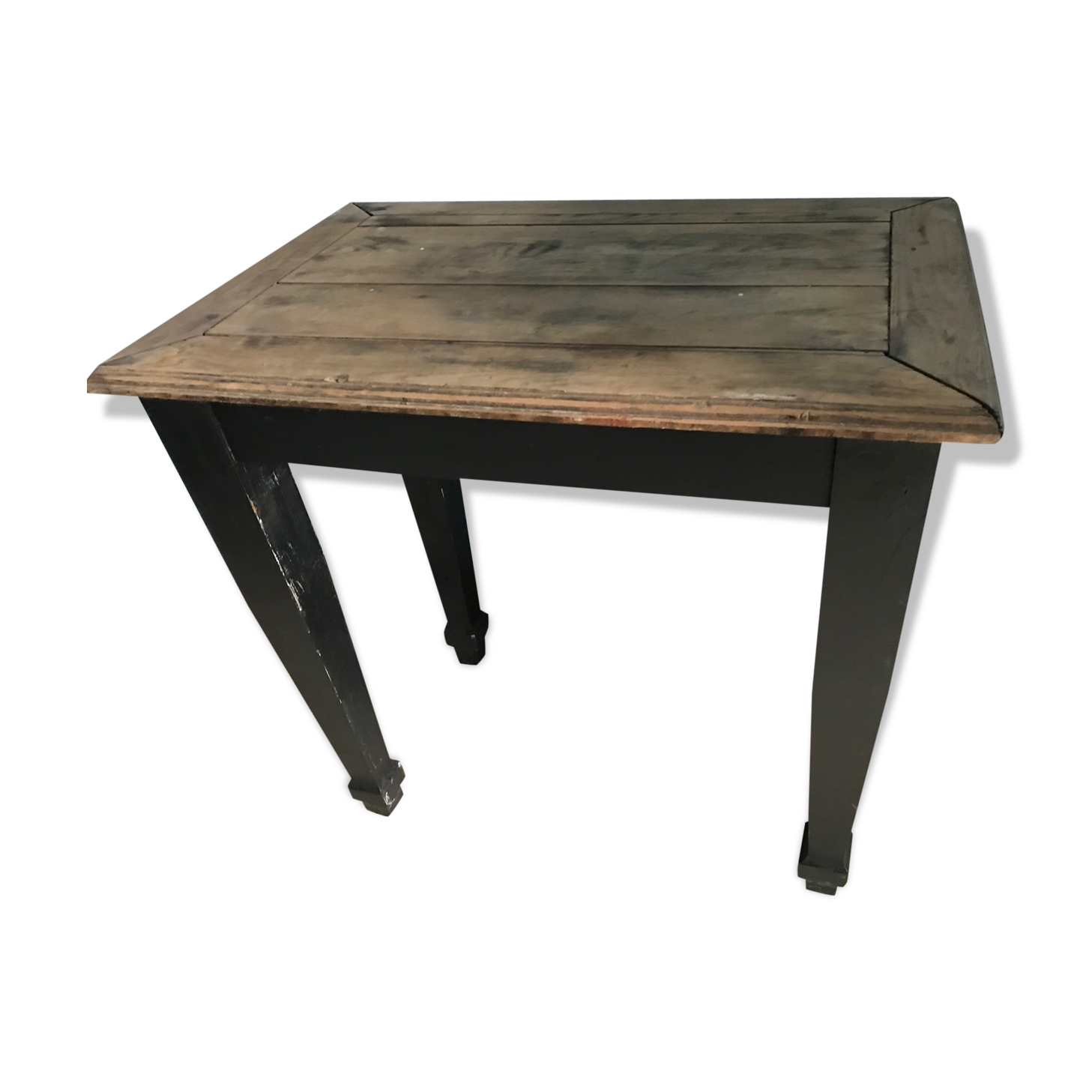 Black and raw side table