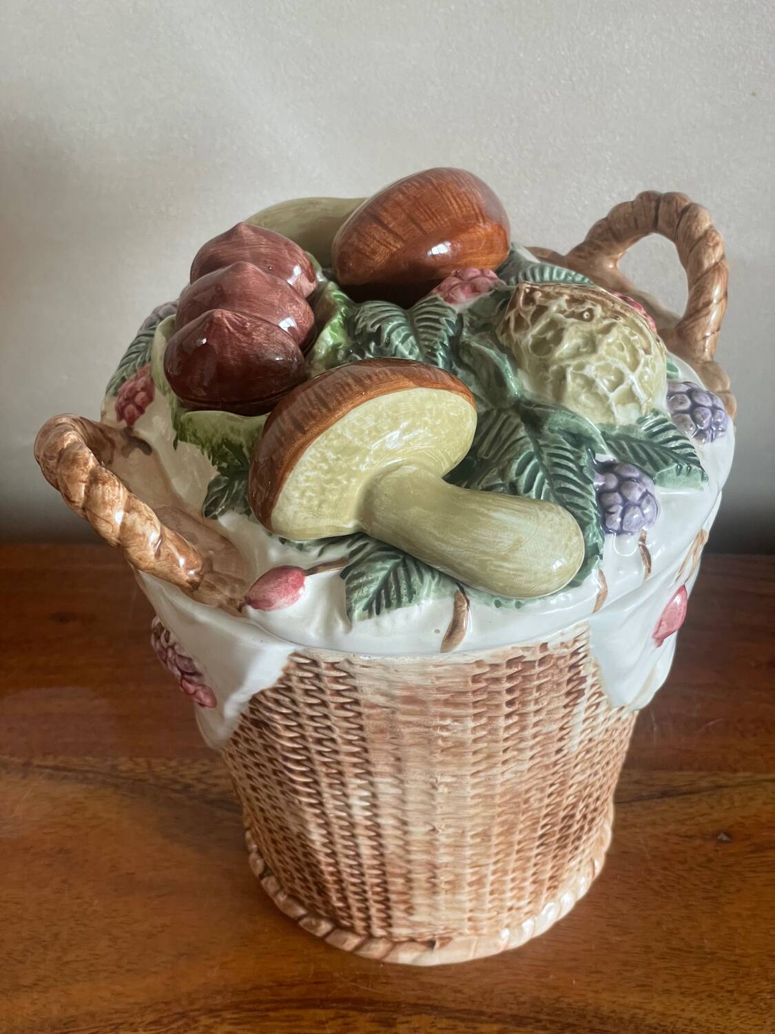 Candy jar with autumn decor