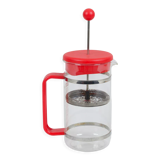 Red Bodum coffee maker