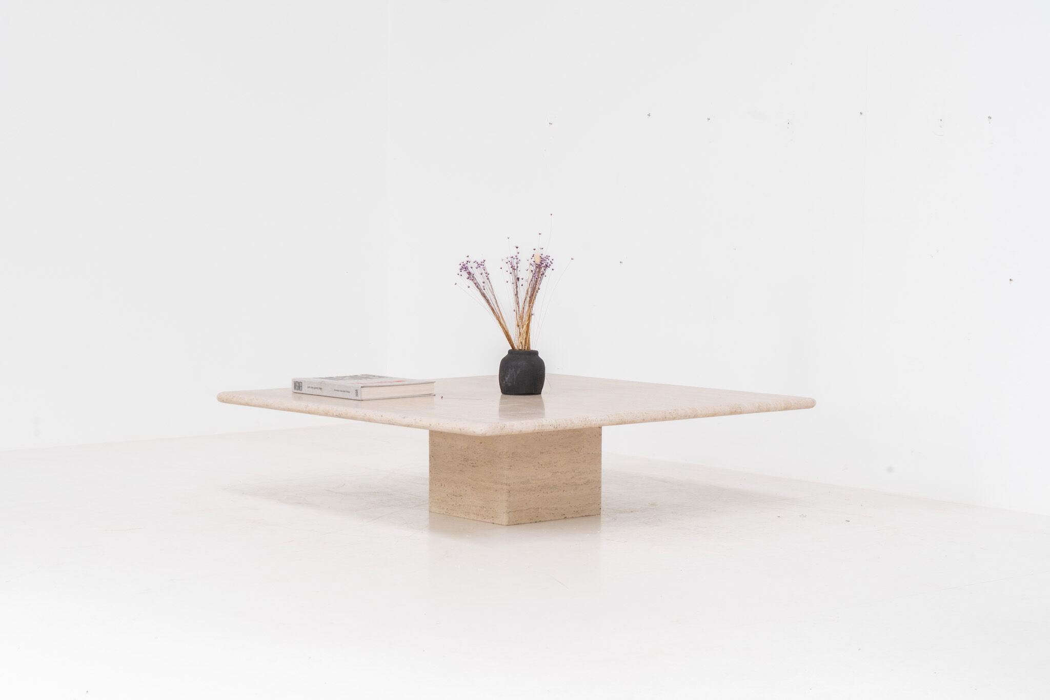 XL travertine coffee table