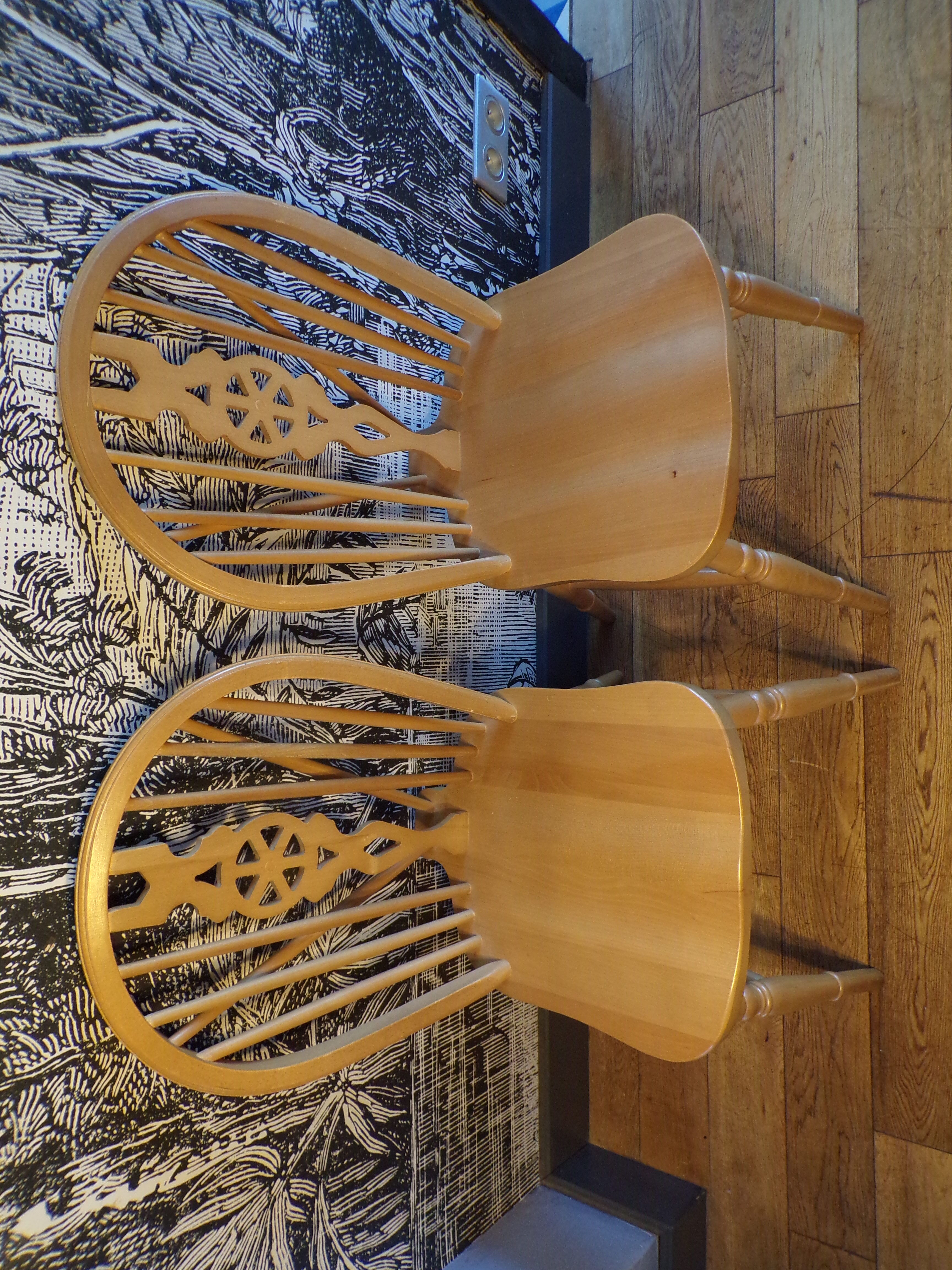 Pair of vintage Windsor chairs